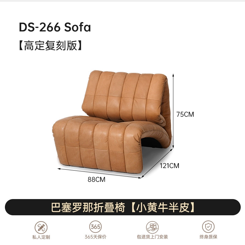Barcelona Single Sofa Designer Multi-functional Lunch Break Balcony Folding Chair Creative Leisure Lazy Recliner