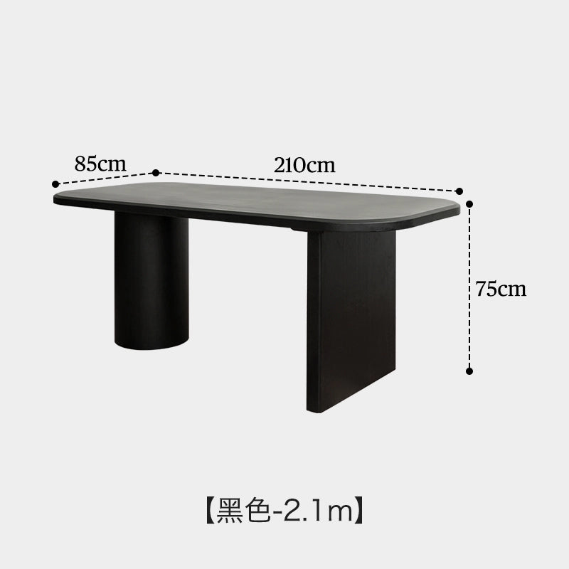All solid wood dining table wabi-sabi wind medieval dining table household designer hotel table and chair combination special-shaped