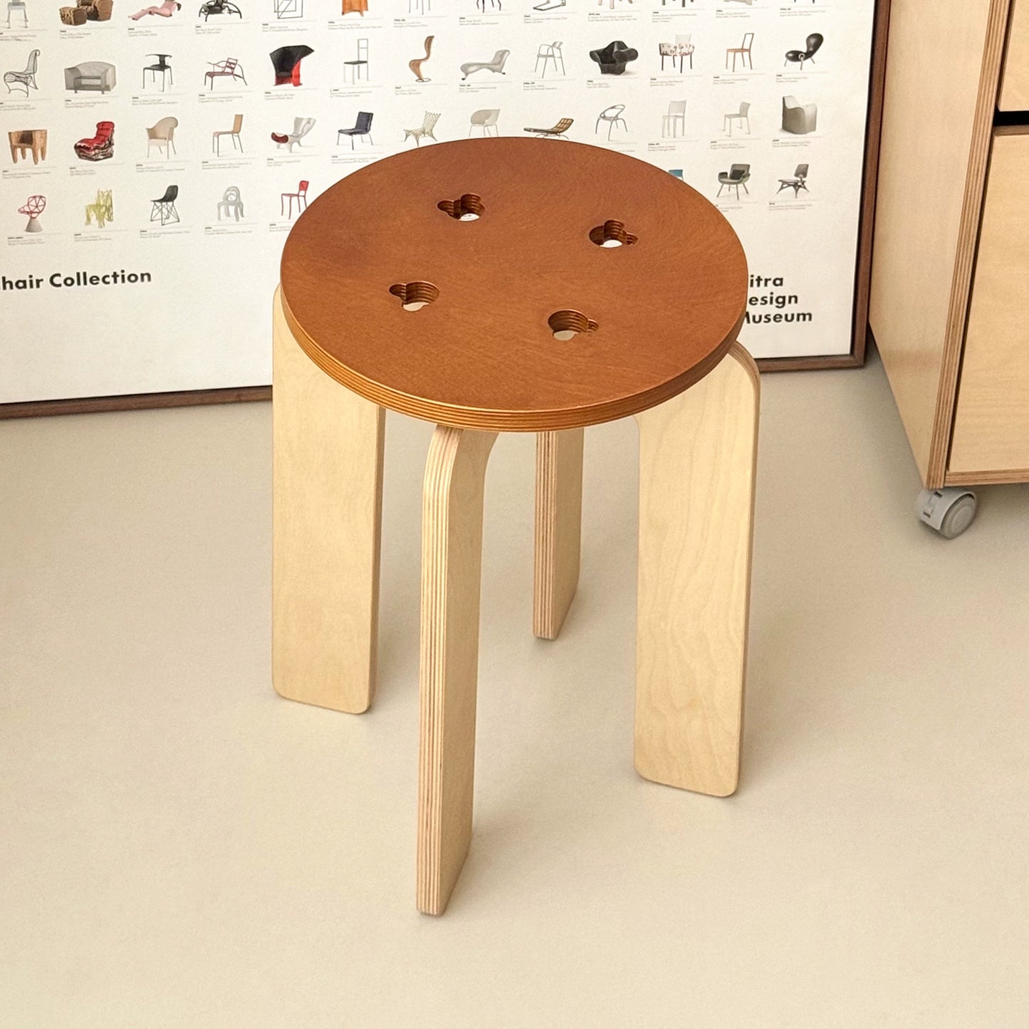 Bear Stool Living Room Home Creative Low Stool Ins Popular Solid Wood Small Bench Strong and Durable High Value