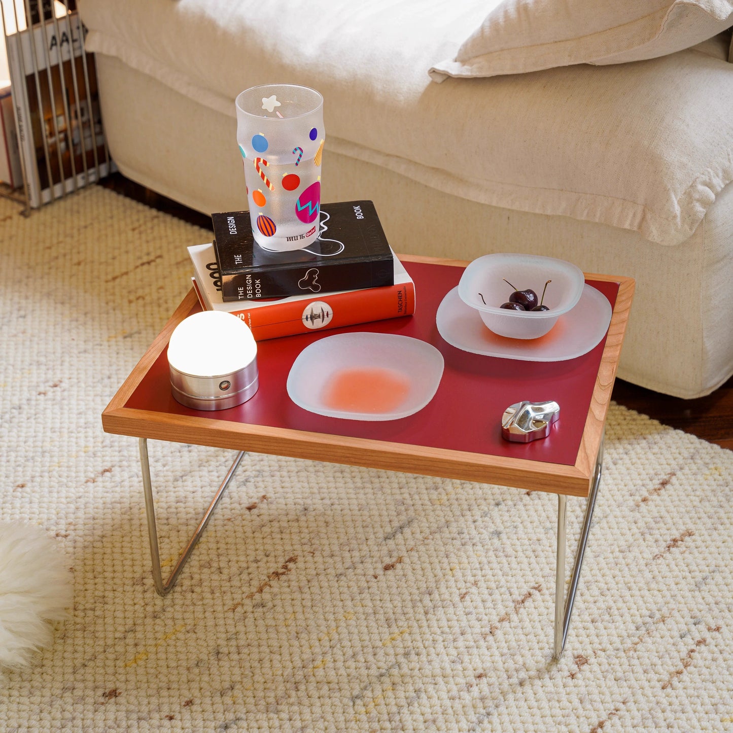 Bauhaus Small Coffee Table Medieval Creative Bay Window Square Table Colored Minimalist Ins Wind Bed Table