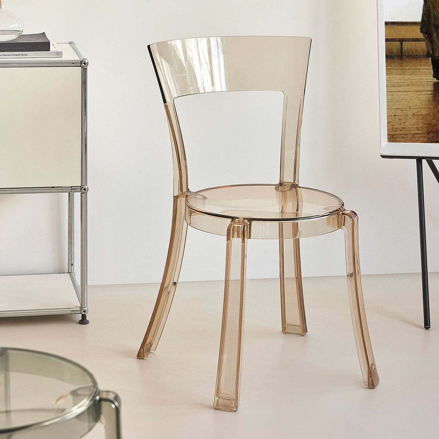 Transparent Acrylic Dining Chair Home Modern Simple Stackable Chair Ins Popular Coffee Shop Back Chair