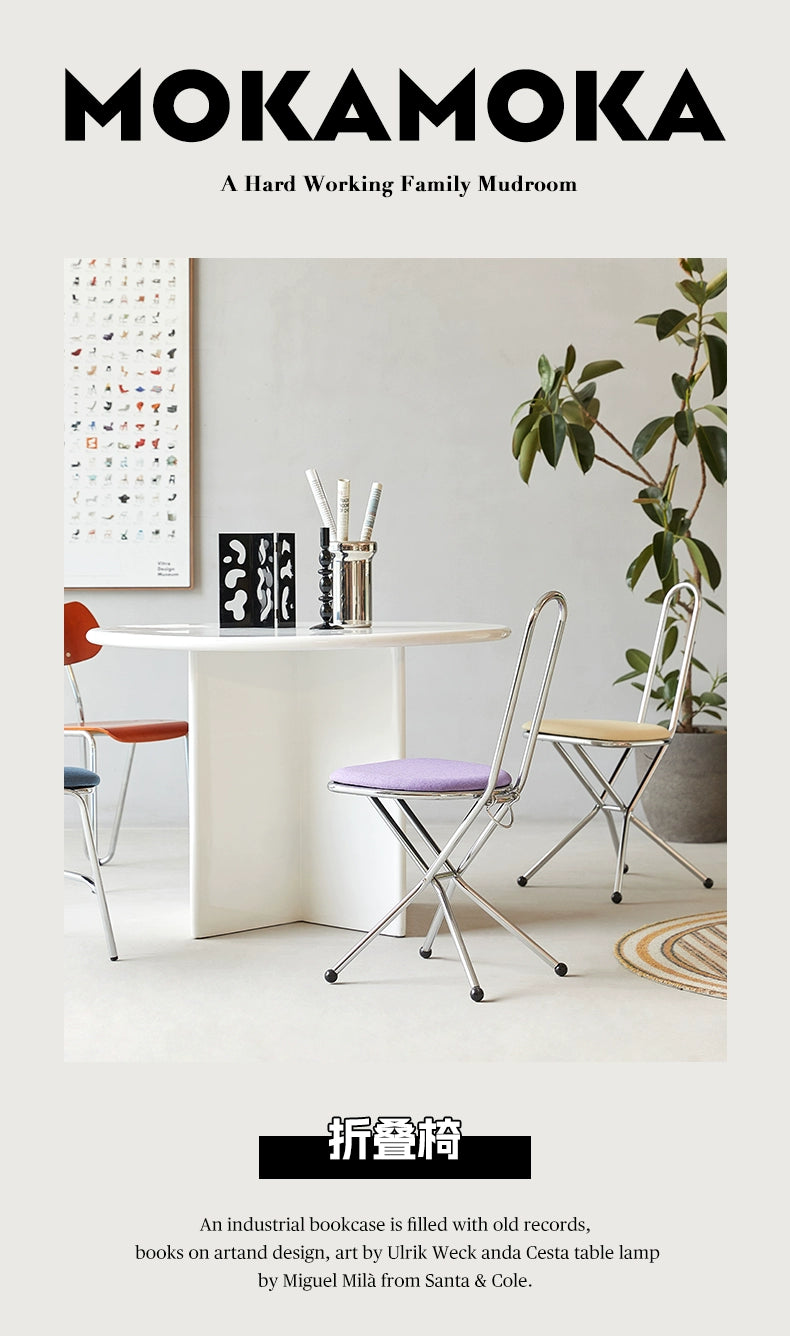 Klappstuhl minimalistischen künstlerischen Esszimmerstuhl kleine Wohnung Schmiedeeisen tragbare Rückenlehne Hocker Internet Prominente Ins