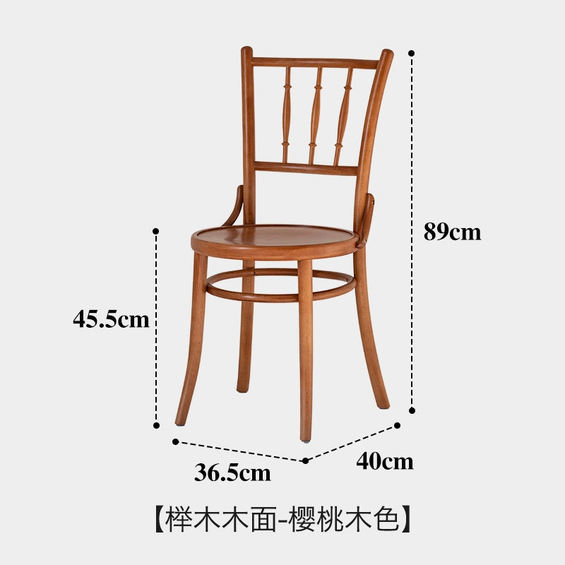 Retro Rattan Esszimmerstuhl Massivholz Rückenlehne Stuhl Home Designer TON378 Stuhl Nordic Ins Stil