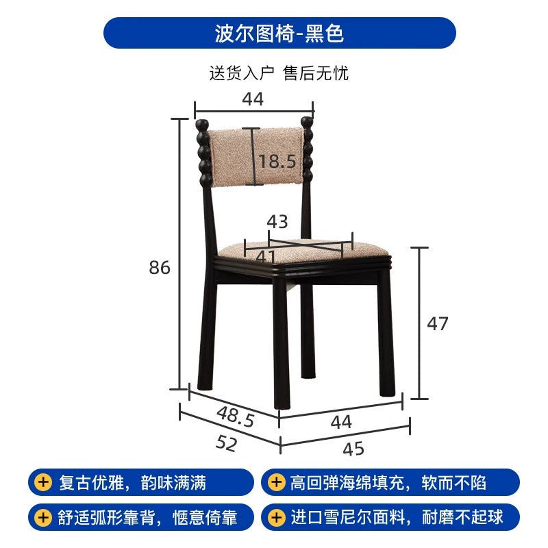 Massivholz Retro Esszimmerstuhl Home Designer Rückenlehne Stuhl Mittelalter Ins Stil High-End Casual Stuhl
