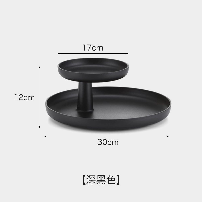 Swiss Classic Tray Desktop Rack Double-layer Household Fruit Tray Plastic Storage Box Design Sense