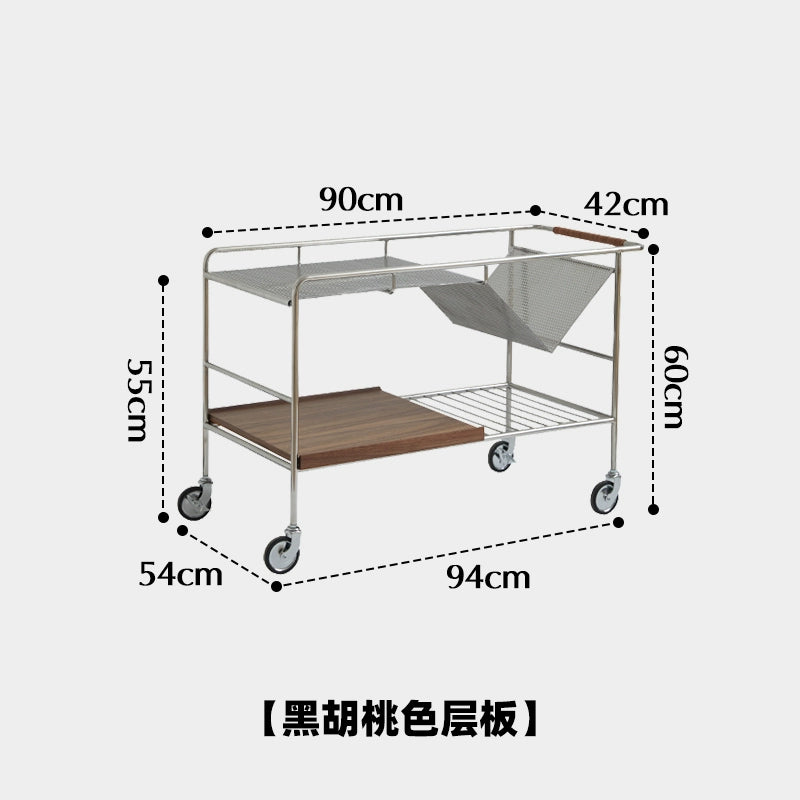 Antique Trolley Sofa Removable Side Table Light Luxury High-end Designer Coffee Table Rack