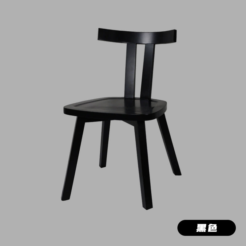 Einfacher Massivholzstuhl Designer Cafe Mittelalterliche Rückenlehne Freizeitstuhl ins Wabi Sabi Hocker