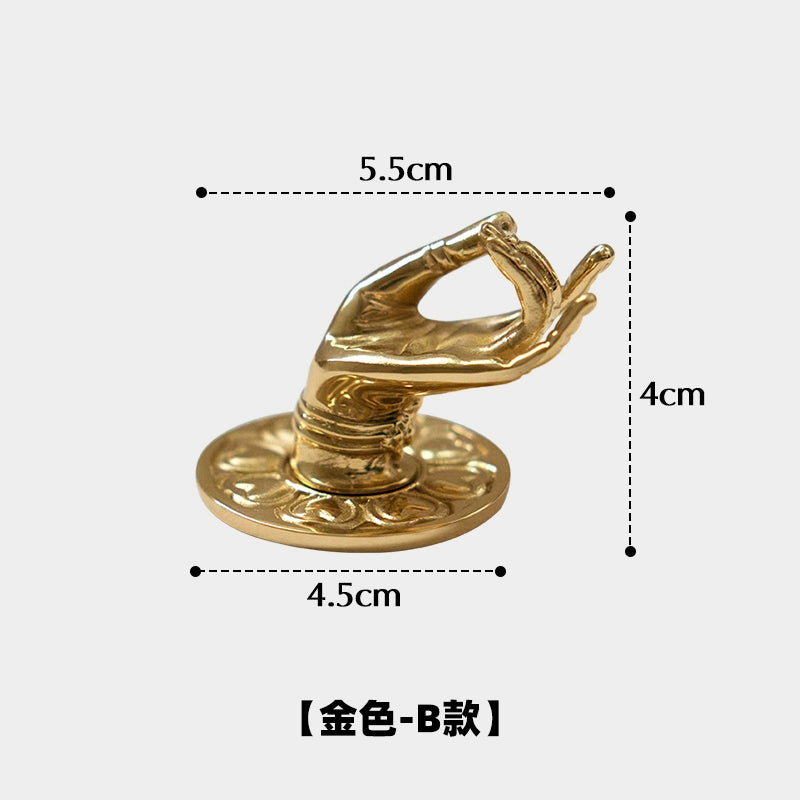 Bergamot Brass Handle Creative Wardrobe Door Handle Light Luxury High Sense Hook Zen Design Ornament