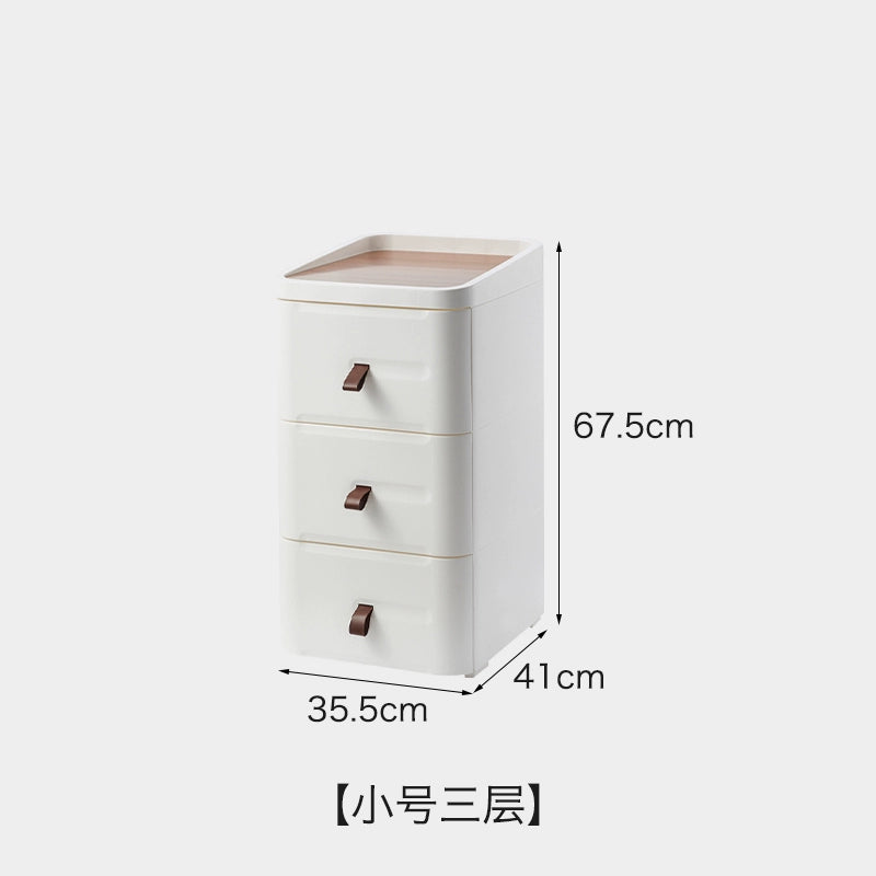 Bedside Table Small Bedroom Drawer Storage Cabinet Simple Modern Nordic Plastic Side Cabinet Shelf