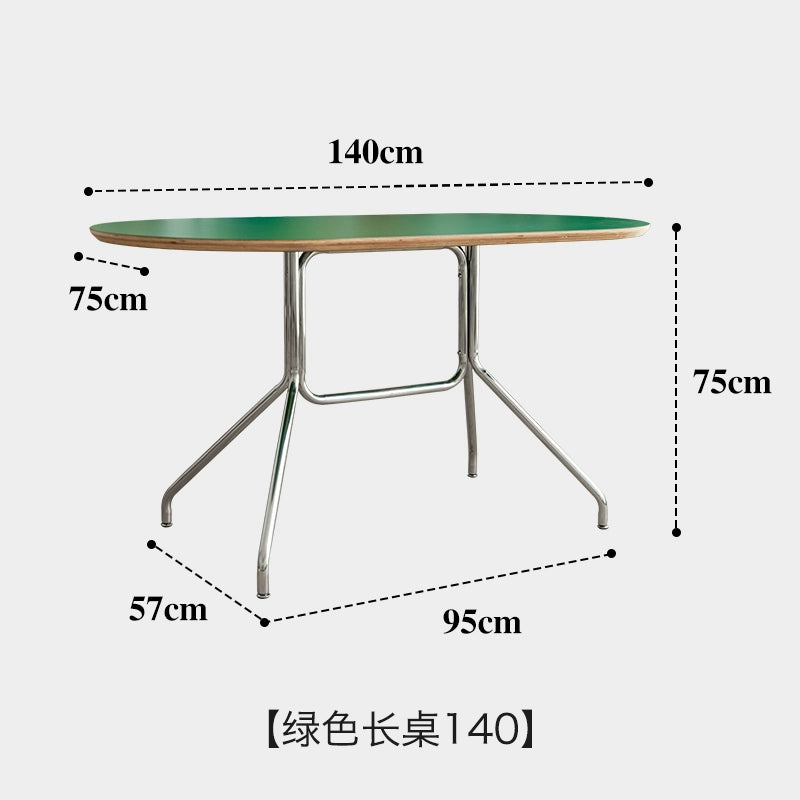 Medieval Green Table Vintage Solid Wood Dining Table Home Computer Office Desk Ins Popular