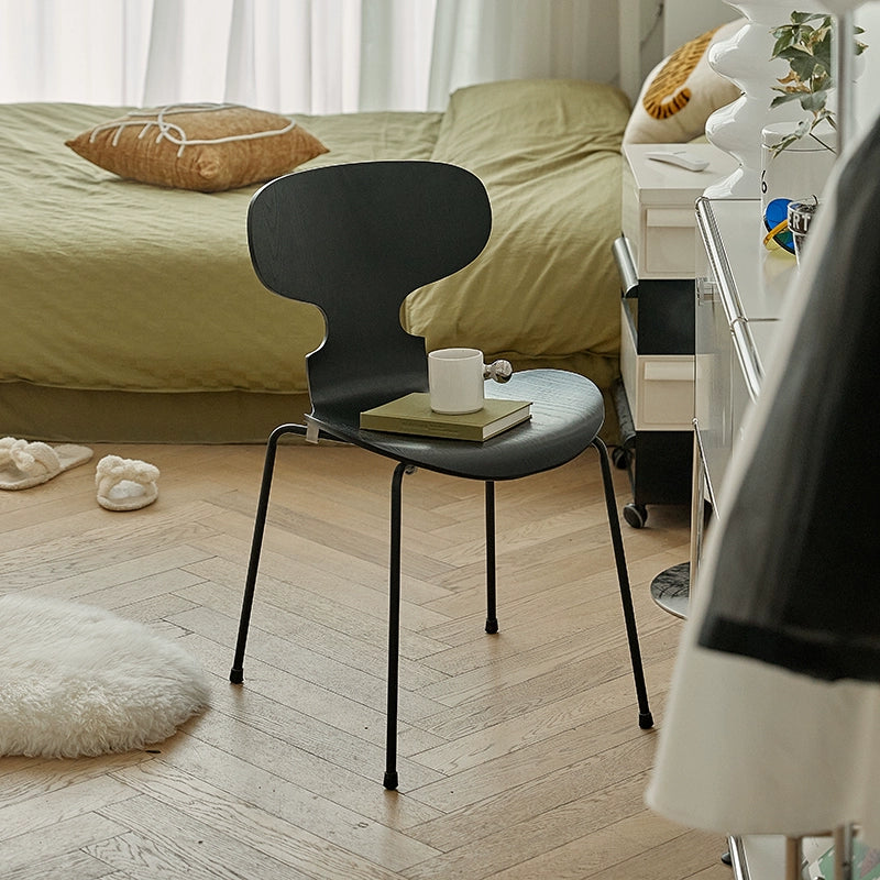 Ant Chair Danish Designer Dining Chair Ins Popularins Medieval Chair Coffee Shop Solid Wood Backrest Stool