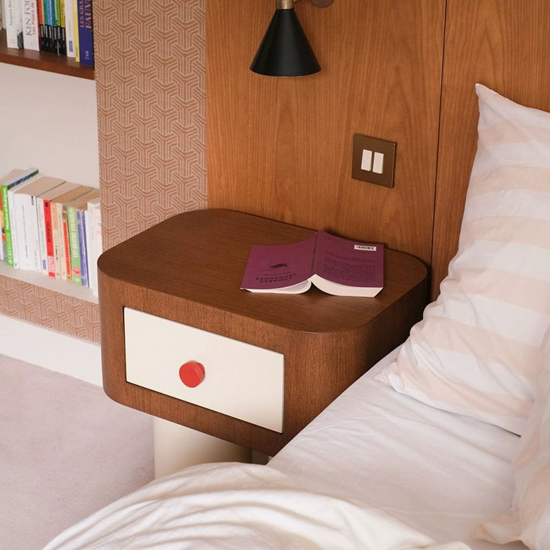 Bedside Table Small Creative Children's Bedside Table Cute Cream Wind Narrow Side Cabinet Solid Wood Storage Corner Cabinet