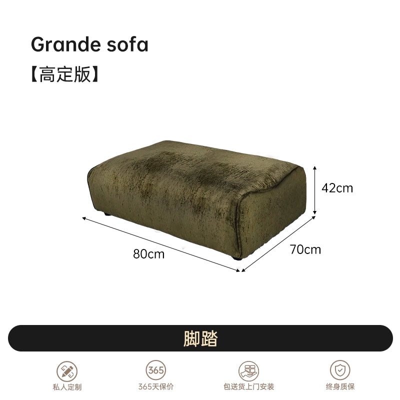 Grande Sofa Living Room Italian Minimalist Three-person Straight Row Adjustable Movable Backrest Dismantling and Washing Fabric Sofa
