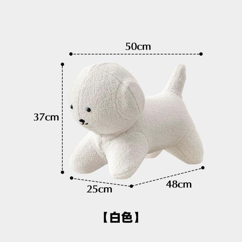Puppy Stool Household Children Low Stool Cute Creative Ins Popular Living Room Door Shoe Stool Lamb Wool