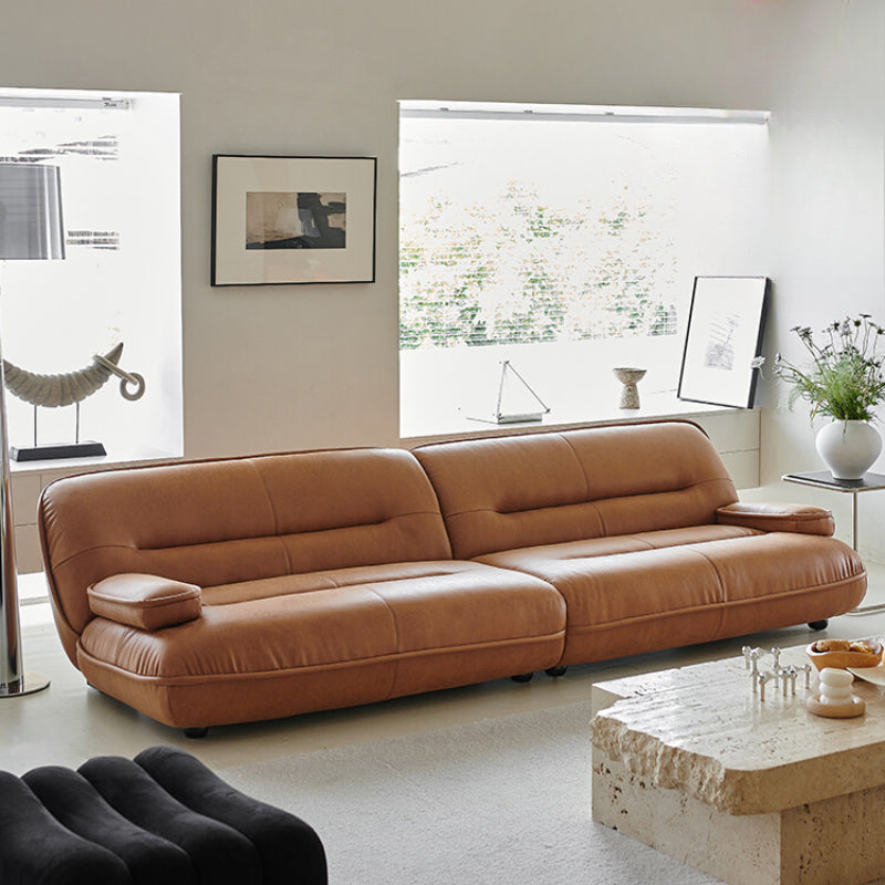 Beetle Sofa Creative Antique Designer Retro First Layer Oil Wax Leather Living Room Home Three-person Sofa