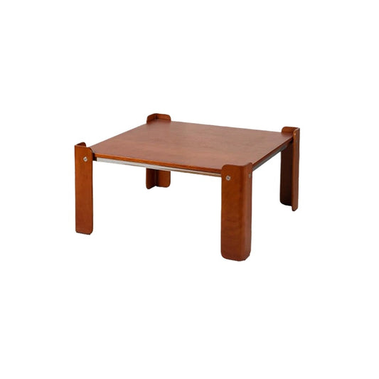 Mittelalterlicher Couchtisch aus Massivholz, nordisches Sofa, kleiner quadratischer Tisch, schlichter moderner Balkon-Ecktisch, leichter Luxus, hohes Gefühl 