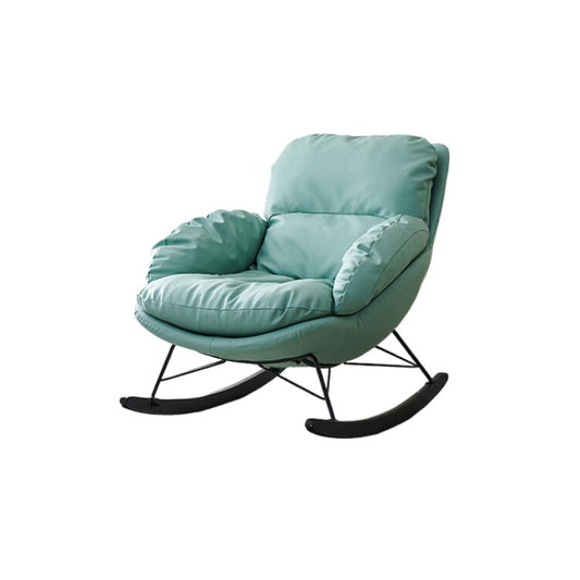 Rocking Chair Modern Simple Leather Designer Rocking Chair Single Chair Adult Living Room Bedroom Lazy Recliner Leisure Chair