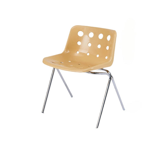 Mittelalterlicher Esszimmerstuhl mit Loch, Käsestuhl, koreanischer Ins-Caféstuhl, Haushaltshocker mit Kunststoffrückenlehne 