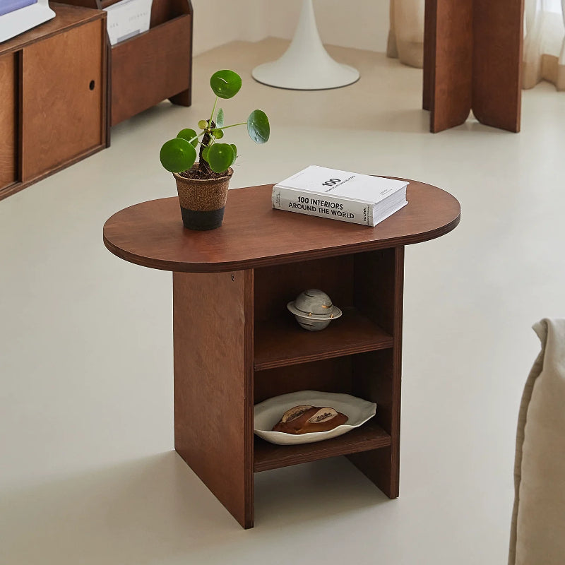 Massivholz kleiner Seitenschrank Retro Sofa Beistelltisch Ozeanbrett kleine Wohnung Couchtisch Haushaltsaufbewahrung Nachttisch