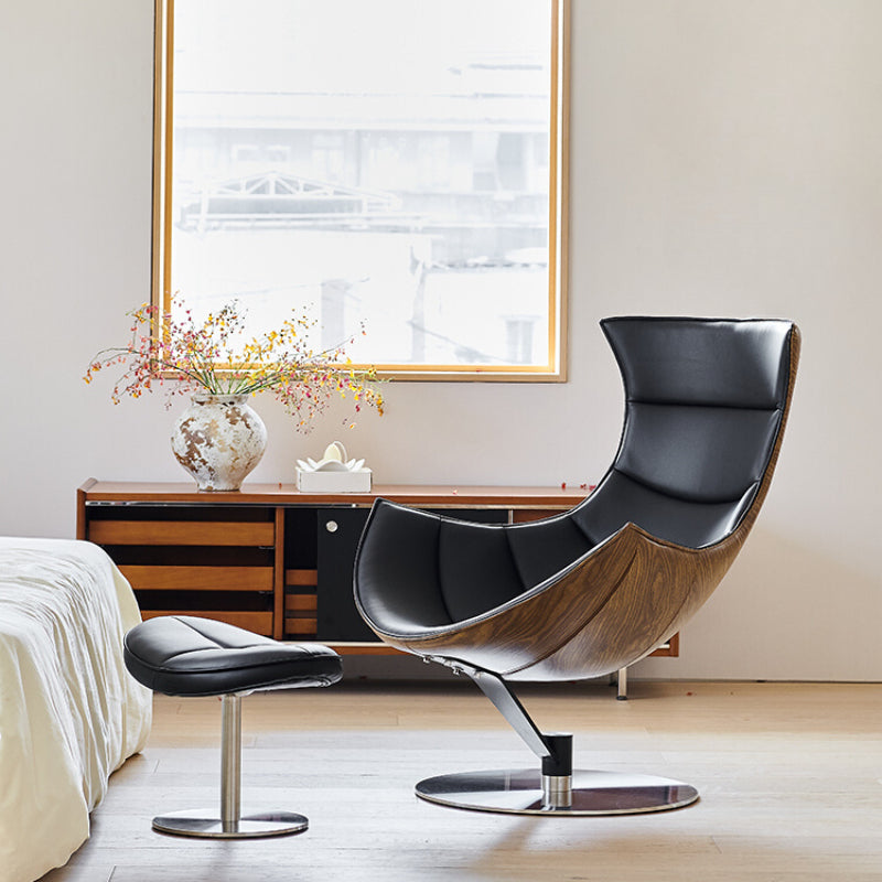 Italian Minimalist Lobster Chair Snail Chair Leather Light Luxury Single Chair Balcony Leisure Chair Designer Furniture Single Sofa