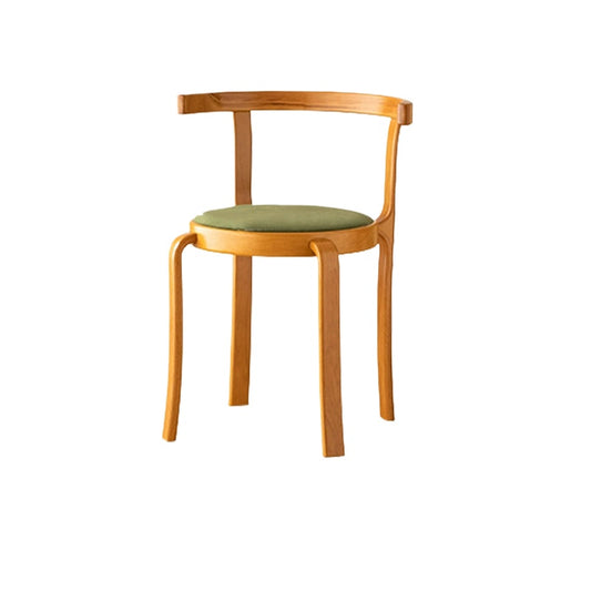 Mittelalterlicher Designer-Esszimmerstuhl aus Massivholz, stapelbarer Esszimmerstuhl für den Haushalt, kleine Wohnung, Rückenlehne, Esstisch und Stuhl 