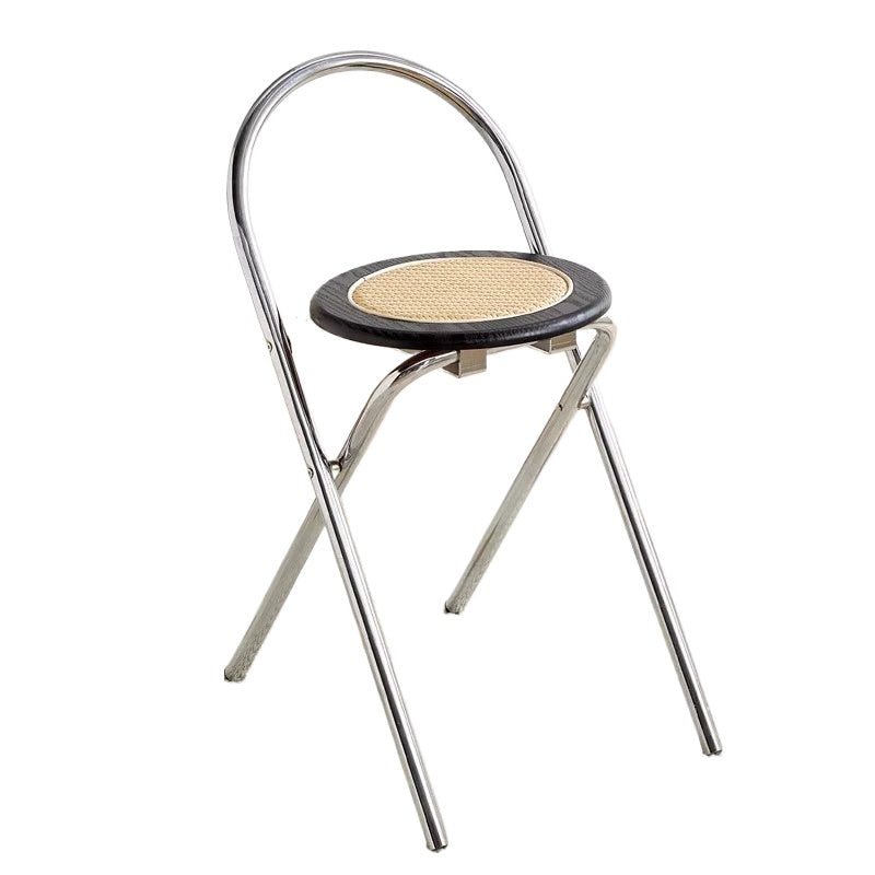 Rattan klapp esszimmer stuhl haushalt balkon lässig massivholz hocker kleine wohnung ins stil retro stuhl 