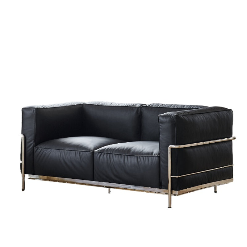 Corbusier LC3 Sofa Medieval Bauhaus Living Room Balcony High Backrest Sofa Minimalist Leather Single Sofa
