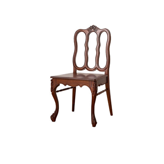 Französischer Esszimmerstuhl, hoher künstlerischer Retro-Stuhl, Stuhl mit Rückenlehne aus massivem Holz, Stuhl für Wohnzimmer, Zuhause, Café 