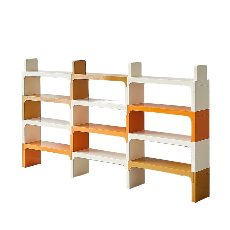 Kombinationsregal mittelalterlicher Modul-Lagerschrank in minimalistischem Bodenbücherregal mehrschichtiges Präsentationsregal 