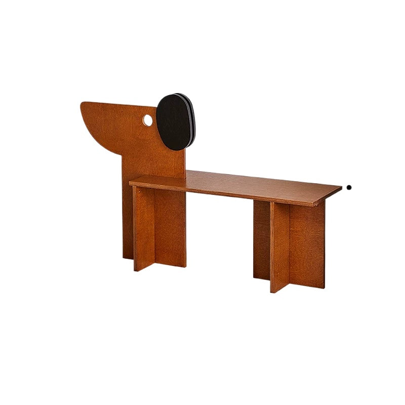 Puppy Bench Kreativer Doppelstuhl Massivholz Mittelalterlicher Nachttischhocker Kunststudio Schuhwechselhocker Freizeit 