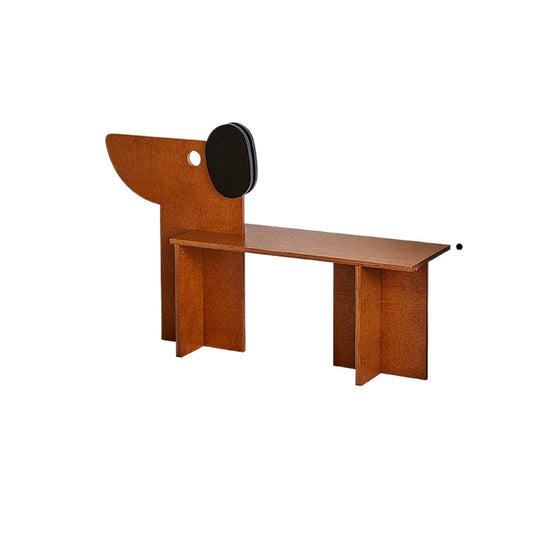 Puppy Bench Kreativer Doppelstuhl Massivholz Mittelalterlicher Nachttischhocker Kunststudio Schuhwechselhocker Freizeit 