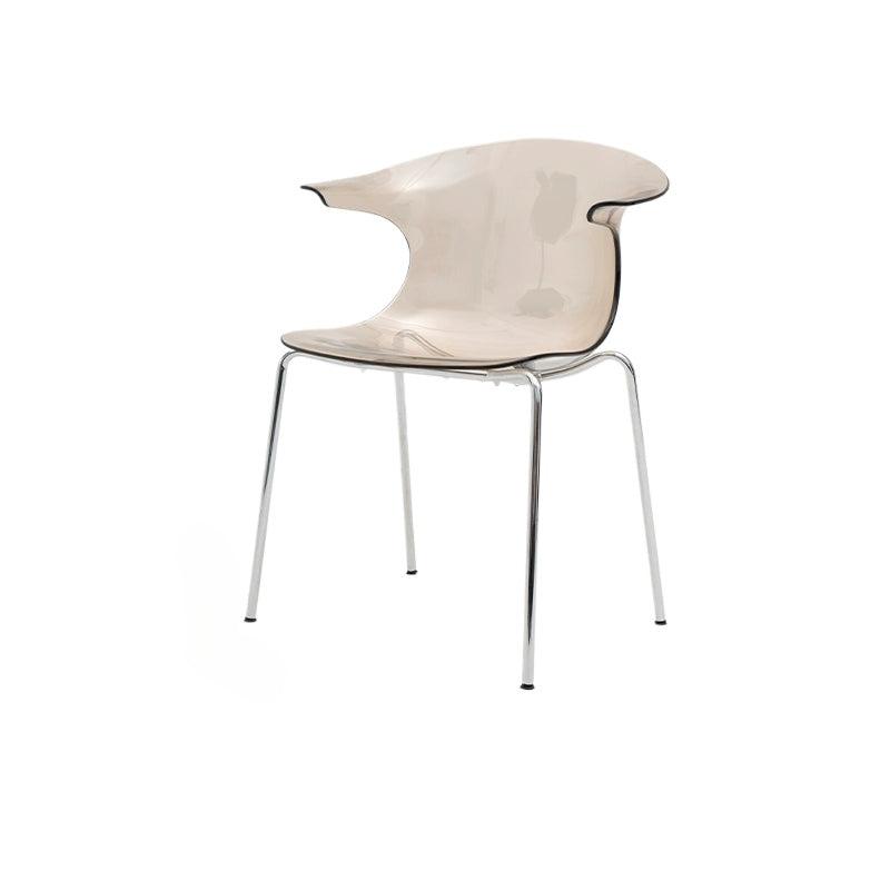 Acrylic Chair Transparent Ins Popular Dining Chair Plastic Stool Backrest Minimalist Creative Computer Chair