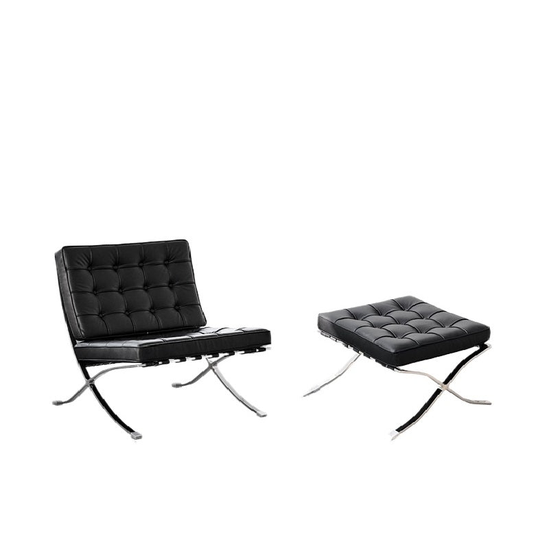 Home Furnishing Barcelona Chair Italian Minimalist Leather Single Designer Sofa Chair Living Room Leisure Lounge Chair