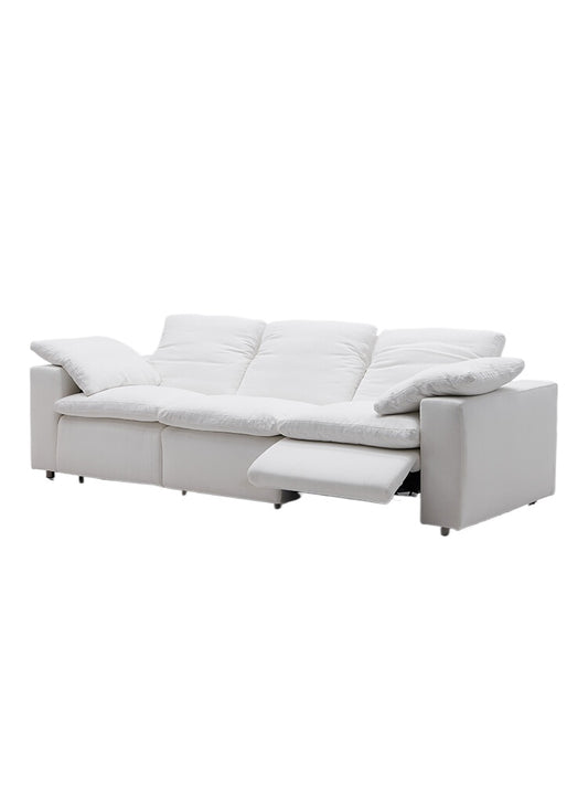 Cream Wind Cloud Electric Function Cloud Sofa Designer Zero Against The Wall Adjustable Straight Row Module Fabric Sofa