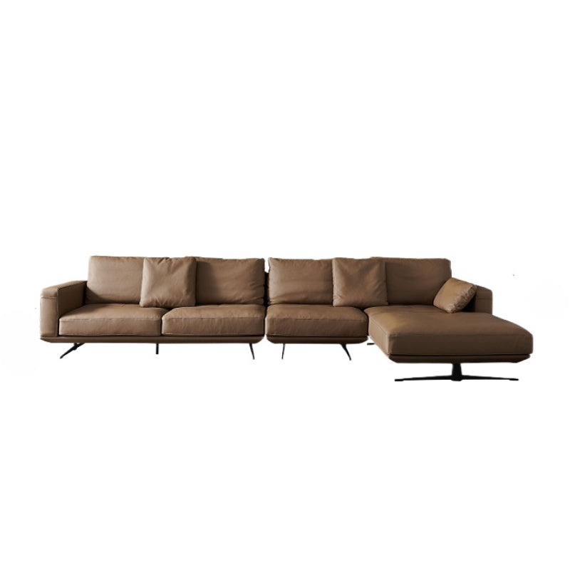 Home Furnishing Italian Minimalist Designer First-layer Cowhide Sofa Large Apartment Living Room Large Sitting Deep Concubine Combination