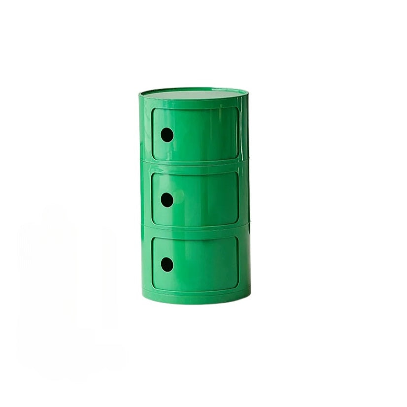 Nachttisch im nordischen Stil Kinderzimmer Kleiner runder Spind Haushaltswohnzimmer Umweltfreundlicher Kunststoffschrank Nachttisch 