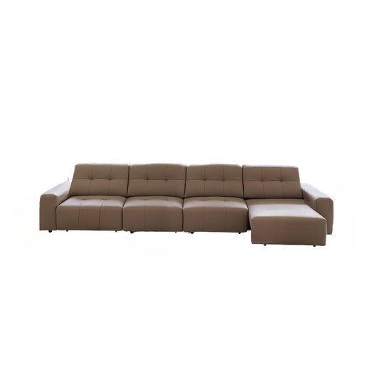Italian Minimalist Function Sofa Bed Small Apartment Living Room Light Luxury Straight Row Zero Against The Wall Leather Retractable Electric Sofa