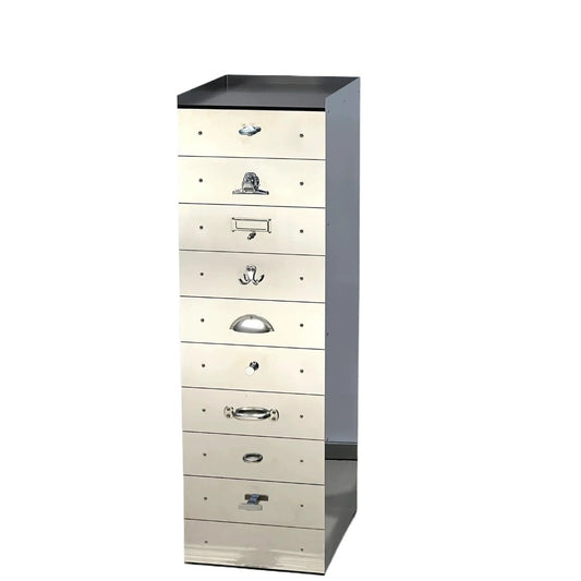 Metallkommode Schrank Edelstahl Spiegelschrank TTecta Art Design Aufbewahrungsschrank Modern minimalistisch