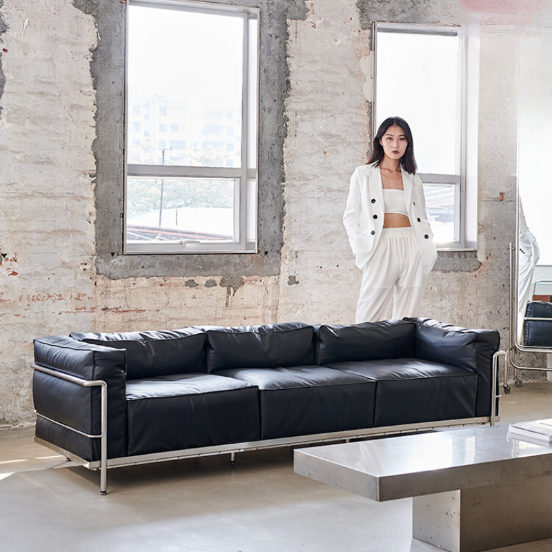 LC3 Sofa Medieval Bauhaus Living Room Straight Row Three Designer Corbusier Sofa