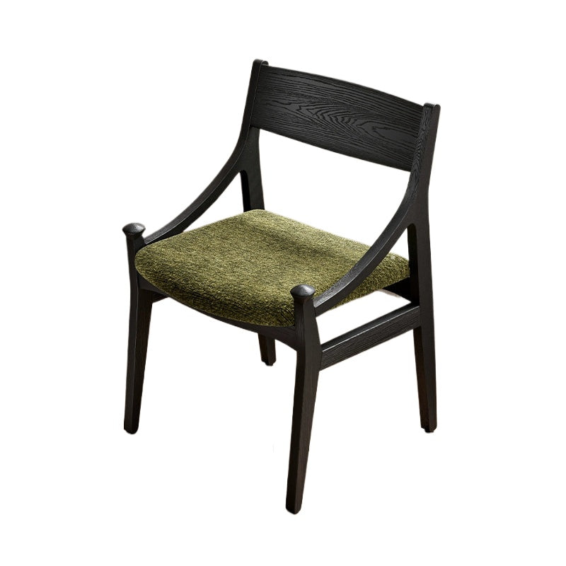 Retro Massivholz Esszimmerstuhl Französischer einfacher Stuhl mit Rückenlehne für Zuhause, leichter Luxus, High-End-Design, weicher Stuhl 