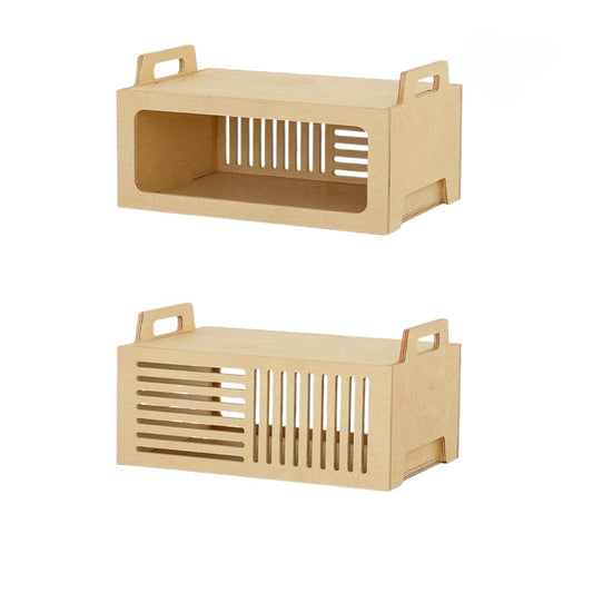 Mittelalterlicher Ozeanbrett-Aufbewahrungsschrank Wabi Sandy Wind Massivholzregal Mehrschichtiger Kombinationsschrank Nachttisch 