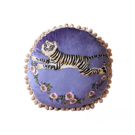 Tiger Throw Pillow Embroidery Design Waist Cushion Office Nap Sofa Pillow Light Luxury Premium Ins