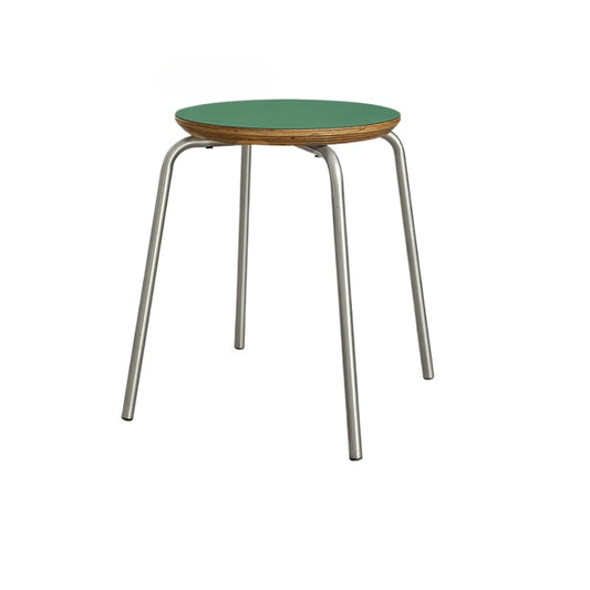 Mittelalterlicher Hocker Massivholz Esszimmerstuhl Haushaltsverdickte kleine Bank einfacher runder Hocker stapelbar Bauhaus-Stil 