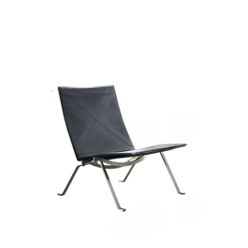 PK22 Leisure Chair Bauhaus Stainless Steel Leather Minimalist Single Chair Designer Single Chair Medieval Living Room Sofa Chair