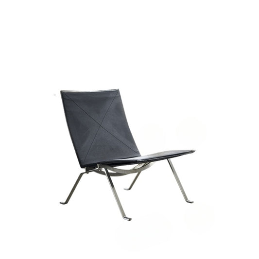 PK22 Leisure Chair Bauhaus Stainless Steel Leather Minimalist Single Chair Designer Single Chair Medieval Living Room Sofa Chair
