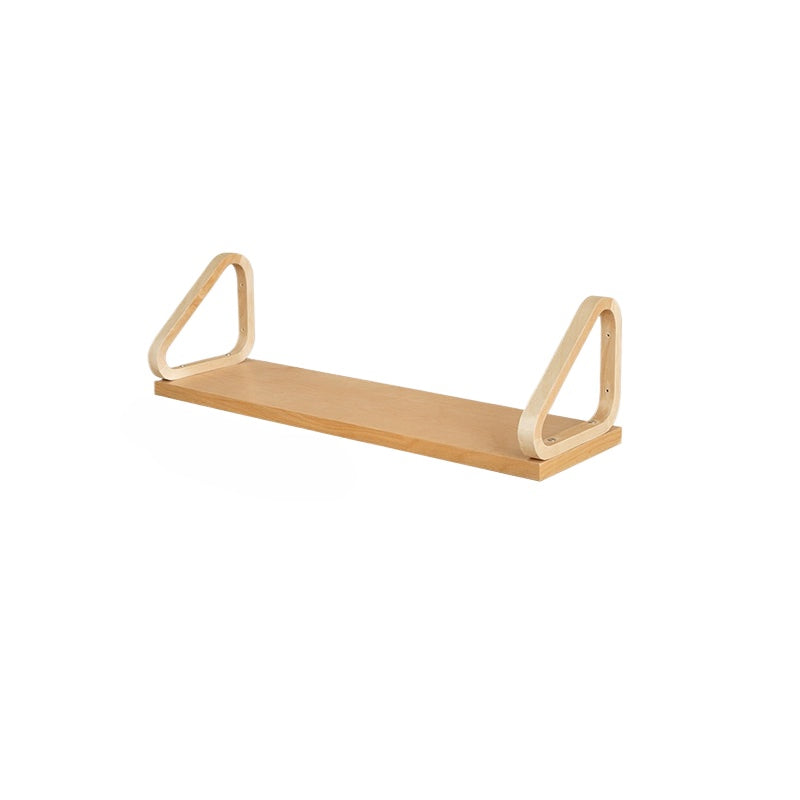 Wall Shelf Medieval Ins Simple Wall Hanging One-word Board Bookshelf Log Wind Display Rack