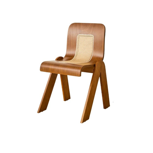 Mittelalterlicher Rattan-C-Stuhl, Designer-Esstisch und Stühle für Zuhause, Schlafzimmer, kreativer, lässiger Ankleidestuhl 