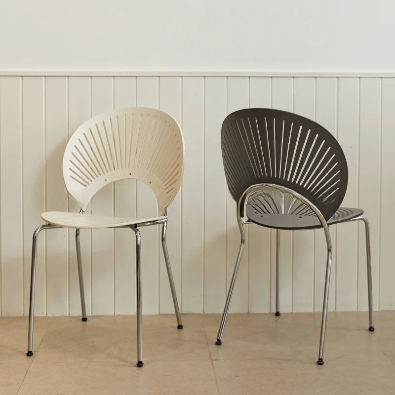 Nordic Massivholz Esszimmerstuhl Retro Shell Stuhl Hause Vintage Mittelalterlichen Rückenlehne Stuhl Wabi Sabi 