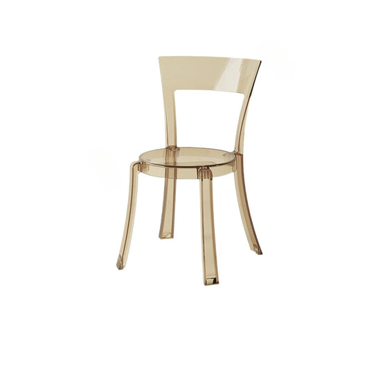 Transparent Acrylic Dining Chair Home Modern Simple Stackable Chair Ins Popular Coffee Shop Back Chair