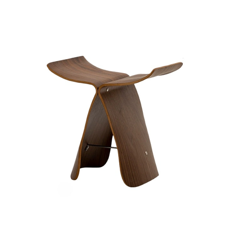Schmetterling Couchtisch Hocker Designer Sofa Seite paar Ins Wind Massivholz niedriger Hocker kreative gebogene Platte kleiner Hocker 
